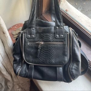 Black leather Ash Bag